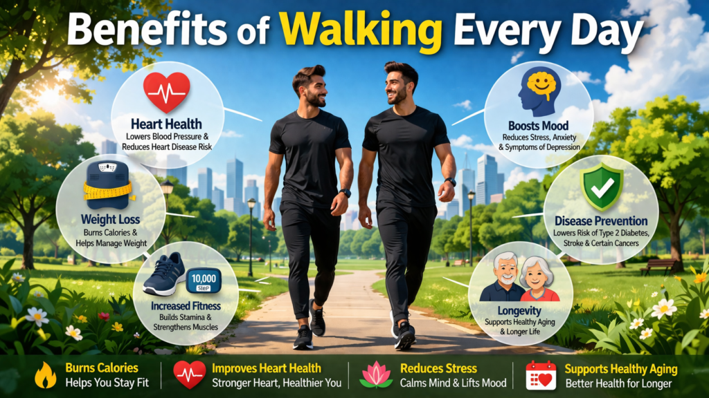 Benefits of walking every day