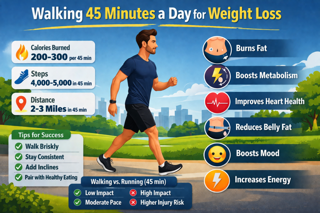 Can Walking 45 Minutes a Day Help You Lose Weight