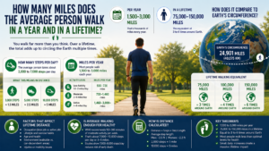 How Many Miles Does the Average Person Walk in a Year and in a Lifetime