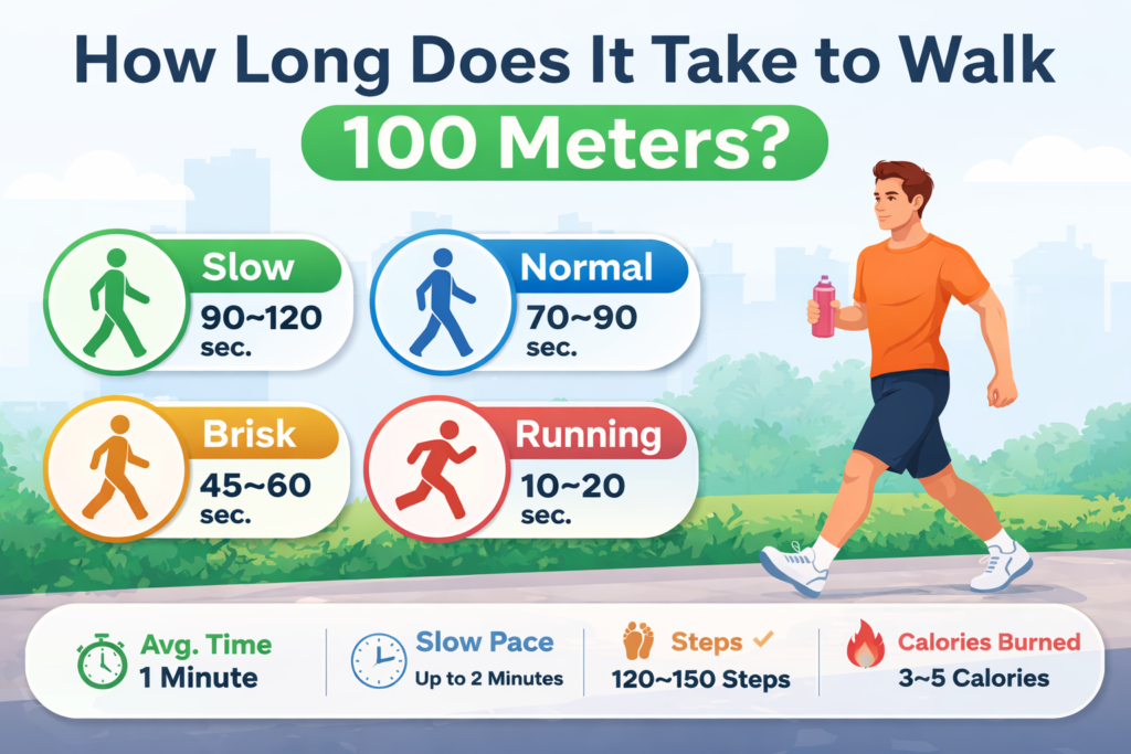 How long to walk 100m