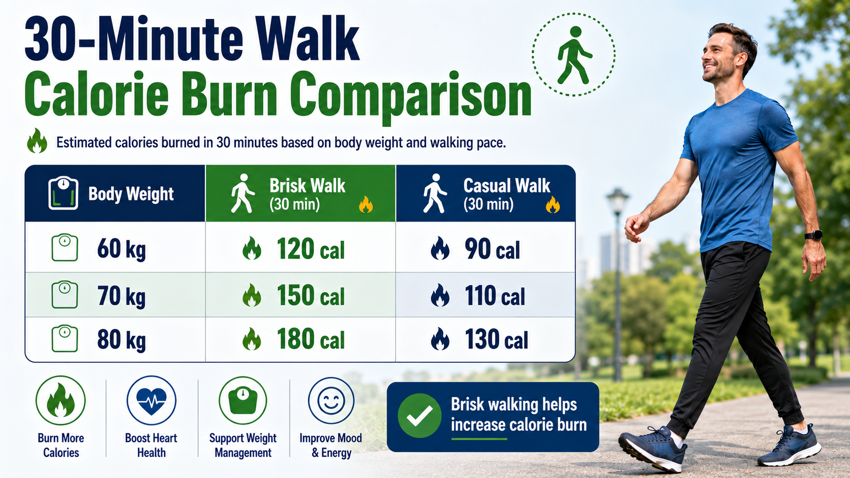 Calorie burn comparison for walking