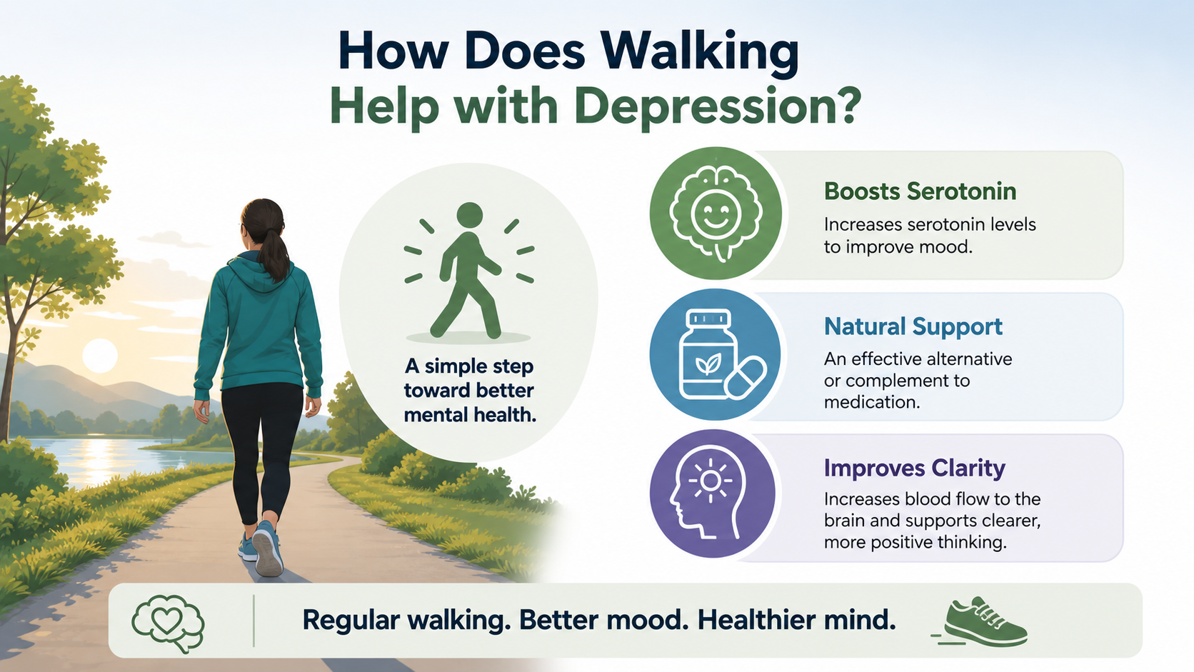 How walking benefits mental health in 2026