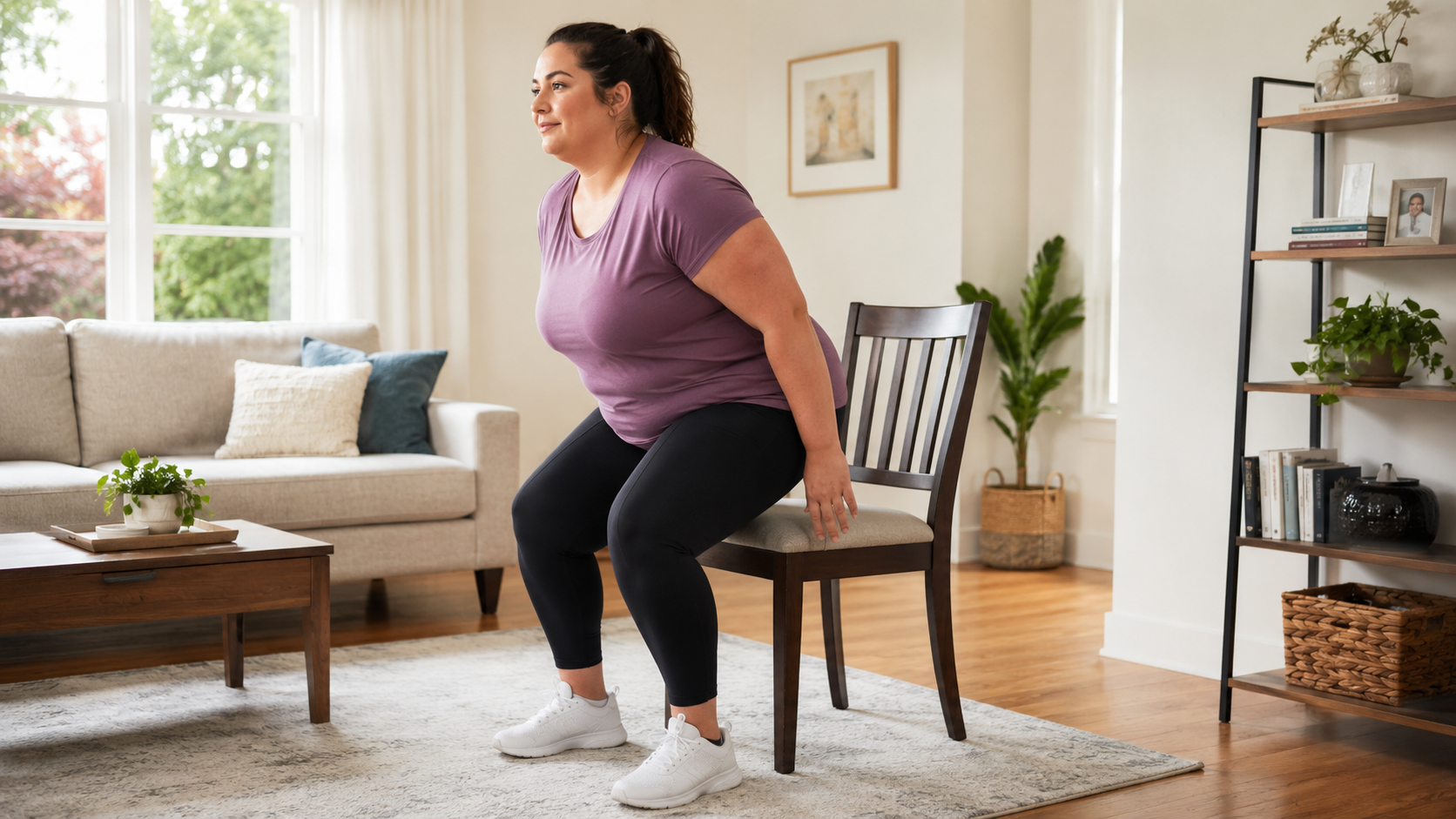 Chair Sit-to-Stands easy workout for weight loss