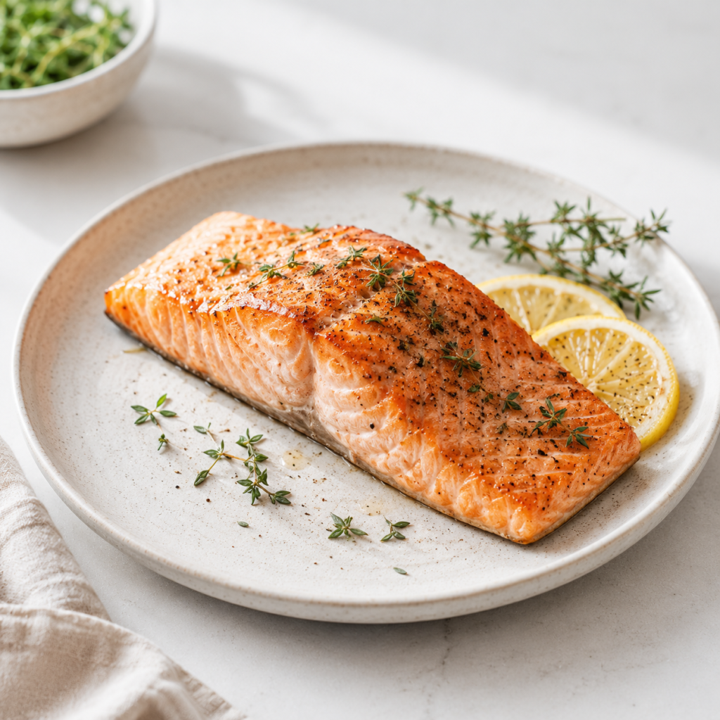 Fish is one of the most important foods after 60 because it gives you protein, vitamin D, and omega-3 fats.