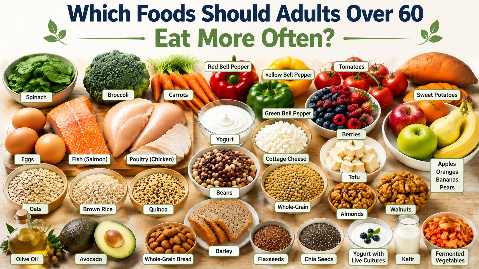 Foods to eat more after 60