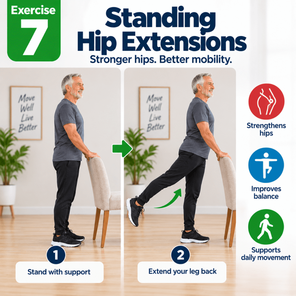 7. Standing Hip Extensions