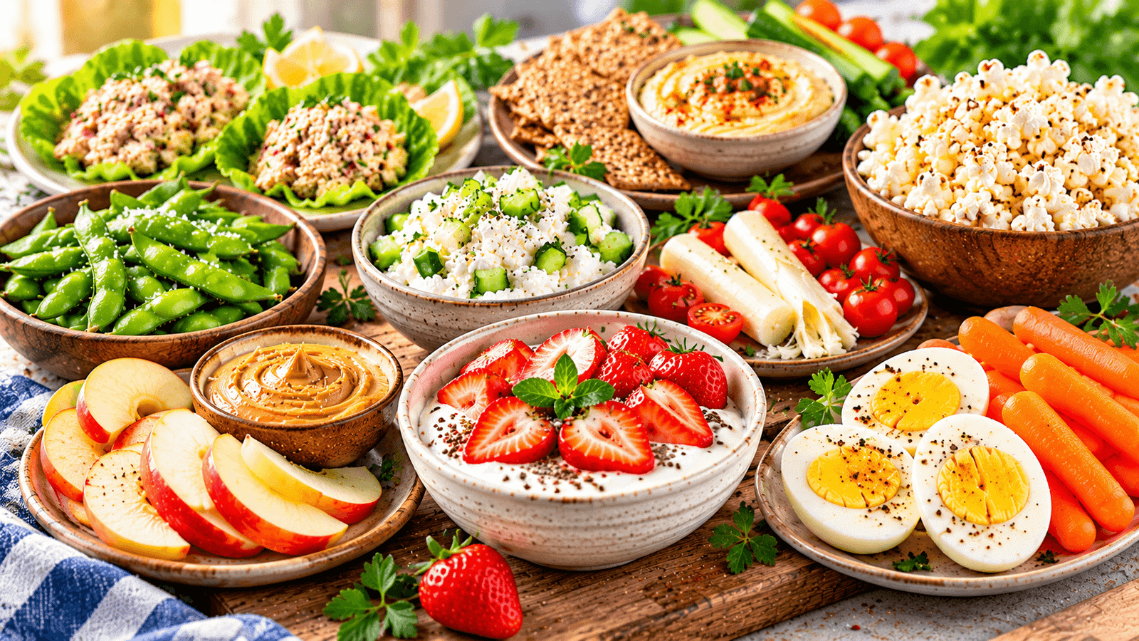 Colorful Healthy Snack Spread